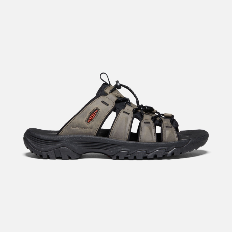 Keen Targhee III Slides - Men's Grey Black Sandals